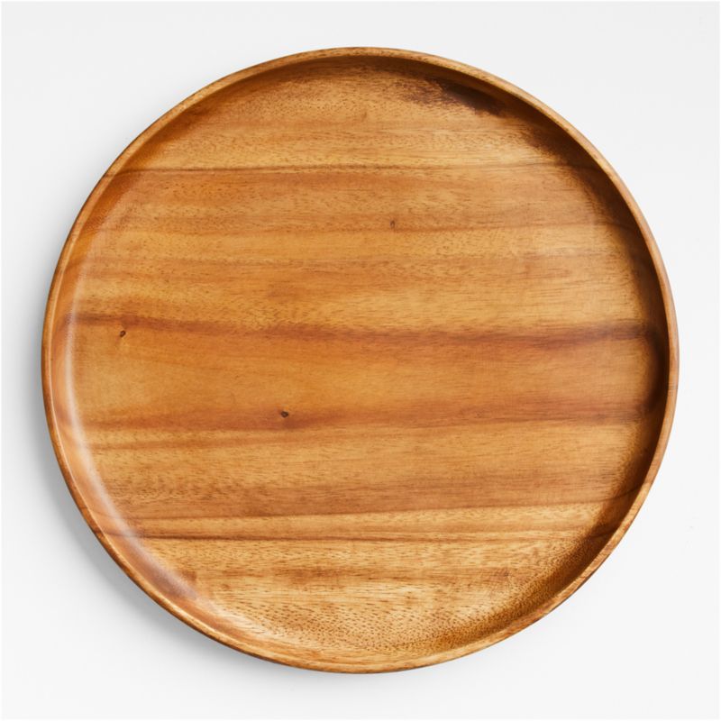 Tondo 12" Acacia Round Platter + Reviews | Crate & Barrel