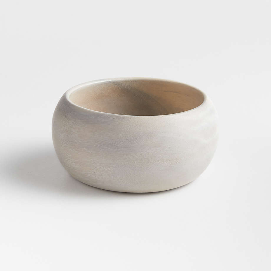 Tondo 5.75" White-Washed Bowl + Reviews | Crate & Barrel