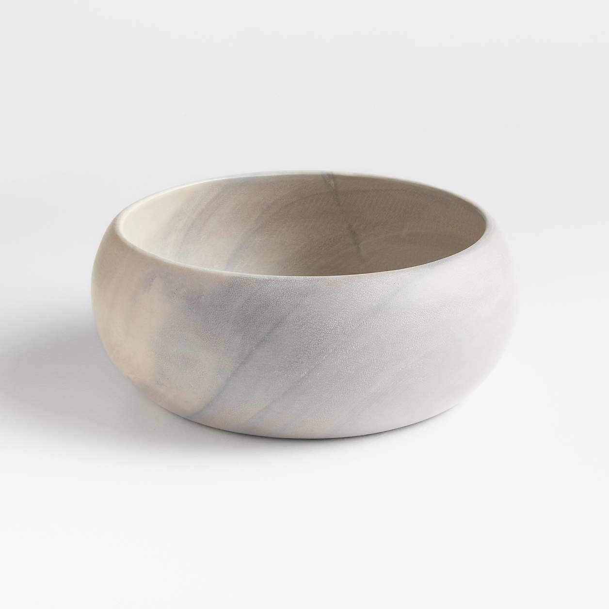 Tondo White Washed Bowl 8.5" + Reviews Crate & Barrel