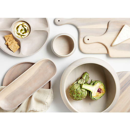 Tondo 5-Part White-Washed Server