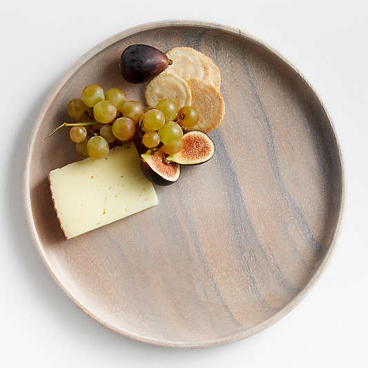 Tondo 12" Round White-Washed Platter