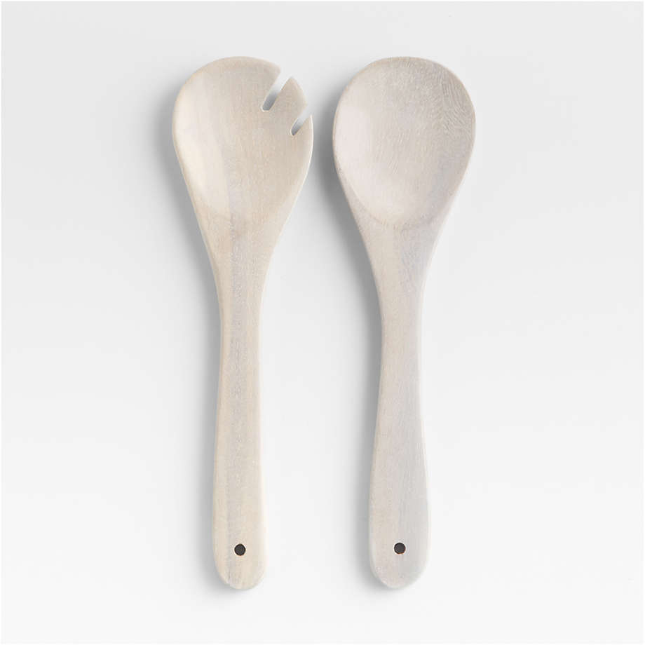 Tondo Whitewash Servers, Set of 2 + Reviews | Crate & Barrel