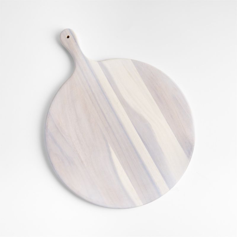 White Paddle Cutting Board w/ Handle (7 x 14 x 1/2)