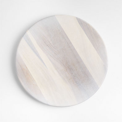 View Tondo 20" White-Washed Lazy Susan details