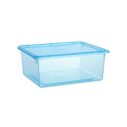 Medium Blue Plastic Storage Box