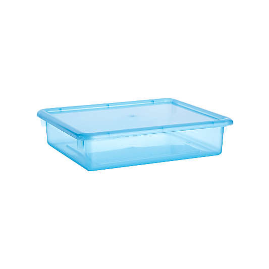 Small Blue Plastic Storage Box