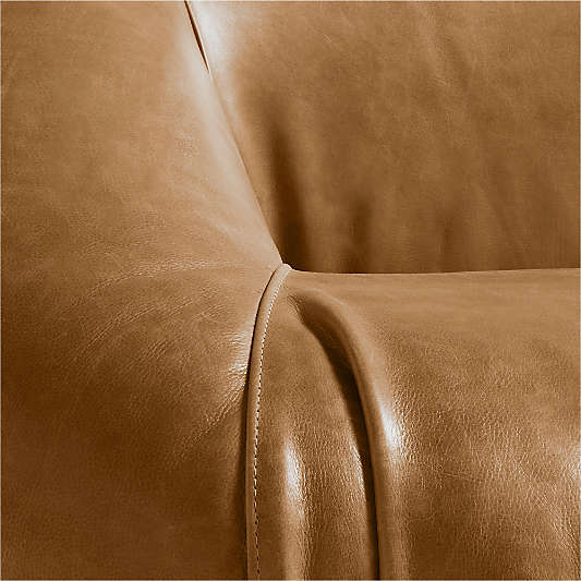 Topanga Leather Swivel Accent Chair