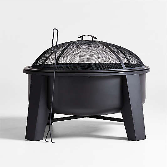 Torin Round Black Metal Fire Pit