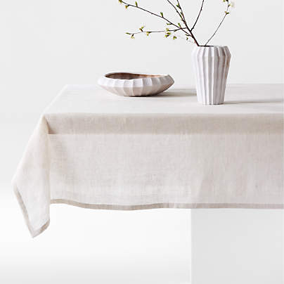 Torino 60"x120" Natural EUROPEAN FLAX ™ Linen Tablecloth