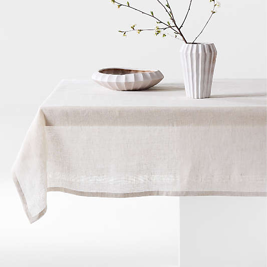 Torino 60"x120" Natural EUROPEAN FLAX ™ Linen Tablecloth