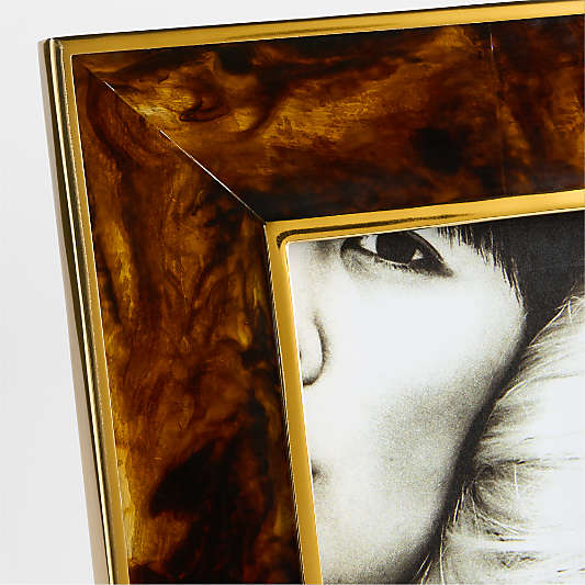 Tortoise Brass Resin Picture Frames