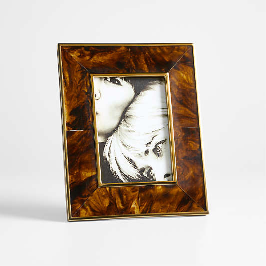 Tortoise Brass Resin 5x7 Picture Frame