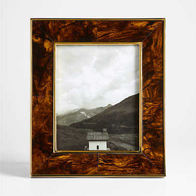 Tortoise Brass Resin 8x10 Picture Frame