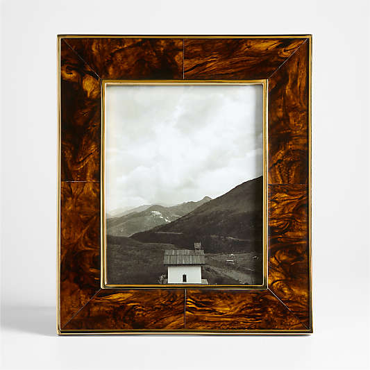 Tortoise Brass Resin 8x10 Picture Frame