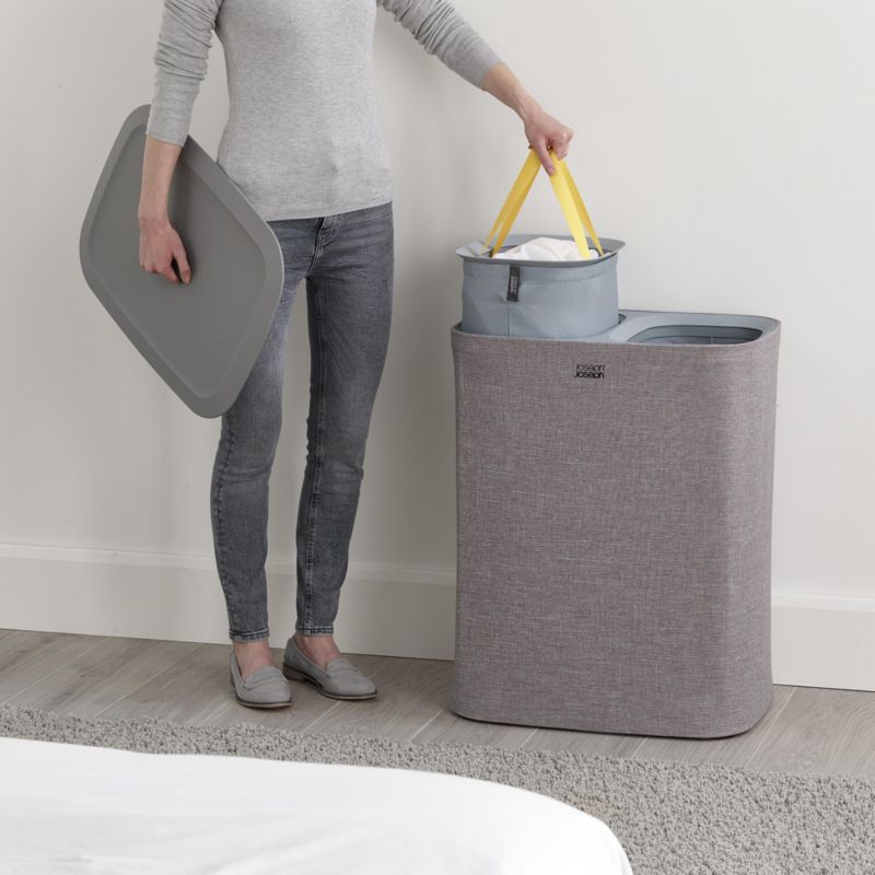 Joseph Joseph Tota 90L Dual Laundry Basket - Grey - image 3 of 6