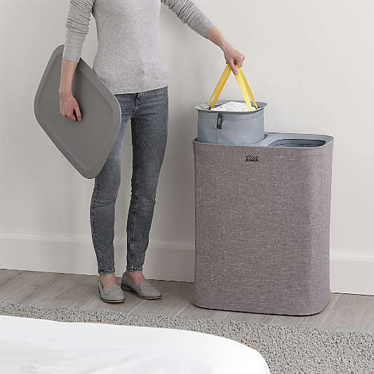 Joseph Joseph Tota 90L Dual Laundry Basket - Grey