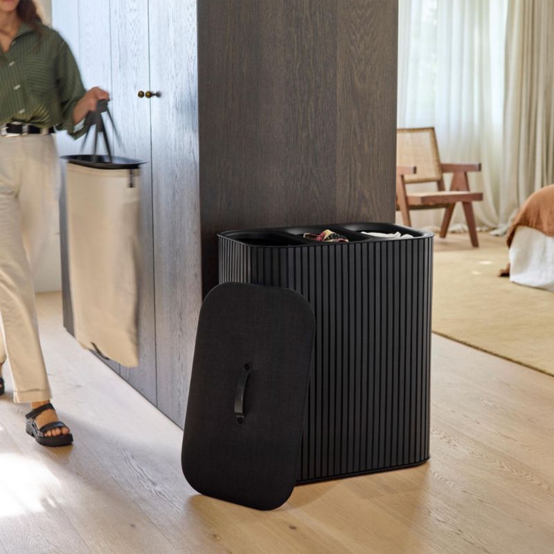 Joseph Joseph Tota Luxe 90L Bamboo Trio Laundry Basket - Carbon Black - image 4 of 6