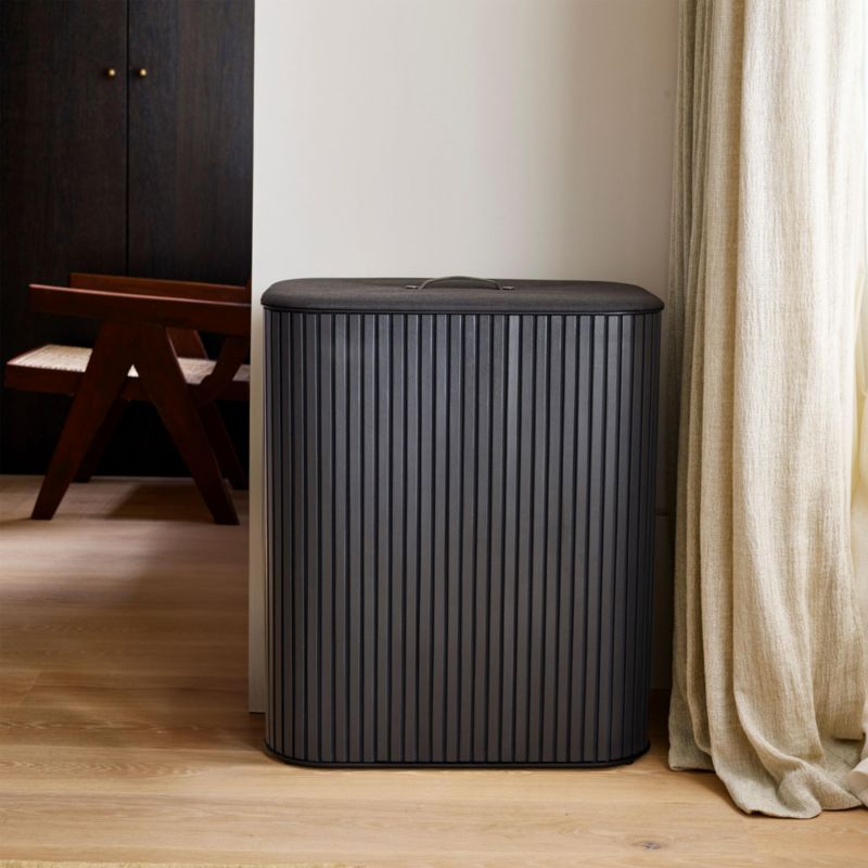 Joseph Joseph Tota Luxe 90L Bamboo Trio Laundry Basket - Carbon Black - image 2 of 6