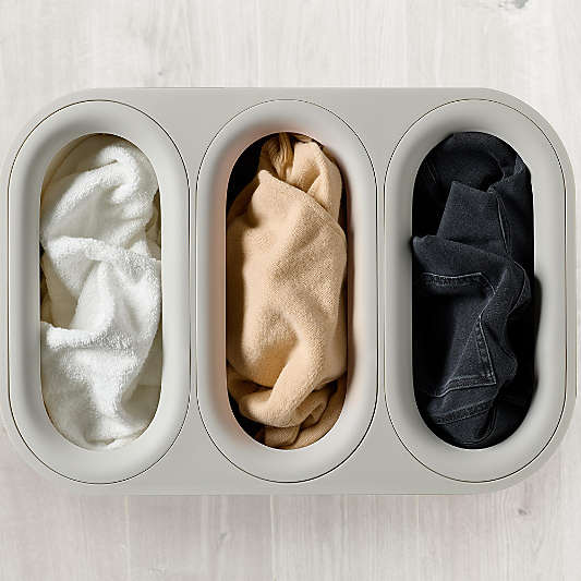 Joseph Joseph Tota Luxe 90L Bamboo Trio Laundry Basket - Ecru