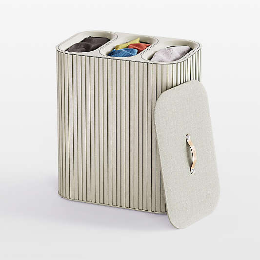 Joseph Joseph Tota Luxe 90L Bamboo Trio Laundry Basket - Ecru