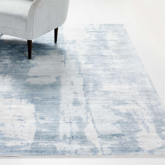Tottori Blue Abstract Area Rug