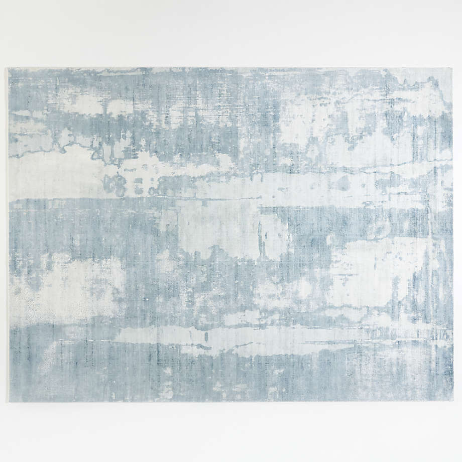 Tottori Blue Abstract Area Rug 9'x12' + Reviews Crate & Barrel Canada