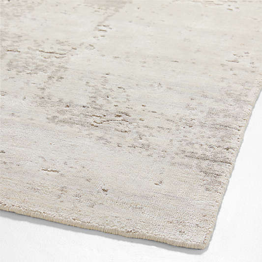 Tottori Viscose Abstract Grey Area Rug