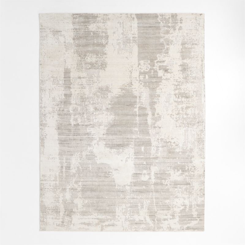 Tottori Viscose Abstract Grey Area Rug 6'x9' - image 1 of 4