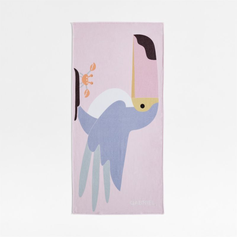 Toucan Printed Organic Cotton Kid Beach Towel - image 0 of 5