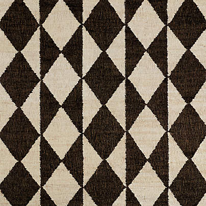 Toulon Jute Diamond Checkered Black Area Rug 10'x14'