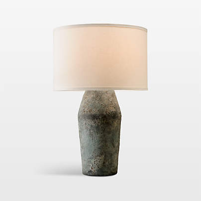Toulon Tall Ceramic Table Lamp with White Shade