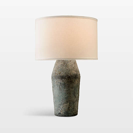 Toulon Tall Ceramic Table Lamp with White Shade