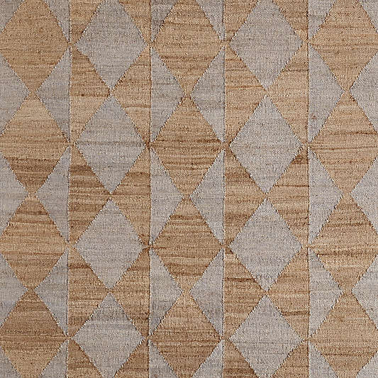 Toulon Jute Diamond Checkered Grey Area Rug