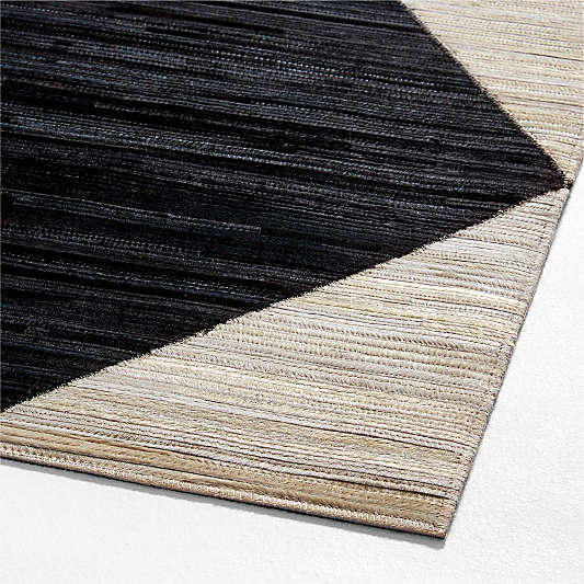 Toulon Cowhide Harlequin Black Rug Swatch 12"x18"