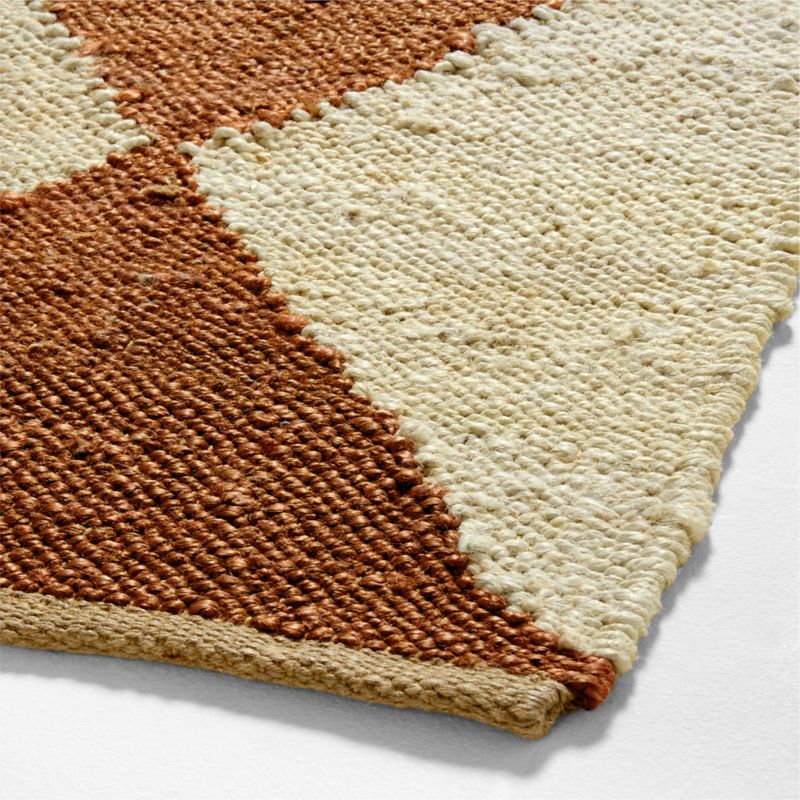 Toulon Jute Harlequin Terracotta Rug Swatch 12"x18" - image 6 of 6