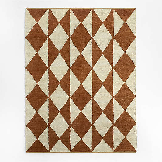 Toulon Jute Harlequin Terracotta Rug Swatch 12"x18"