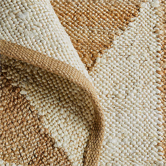 Toulon Jute Diamond Checkered White Area Rug 12'x15'