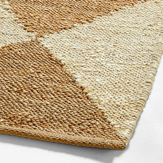 Toulon Jute Diamond Checkered White Area Rug 12'x15'