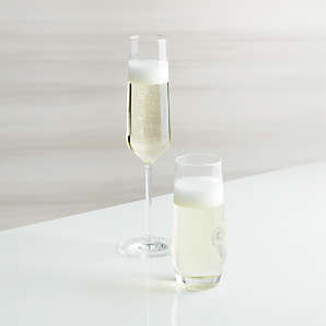 Crate and Barrel, Edge Champagne Glass, Set of 4 - Zola