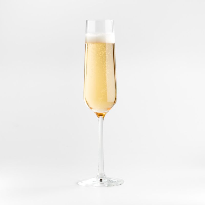 Clear 5 oz. 1-Piece Champagne Flutes (Set of 8)