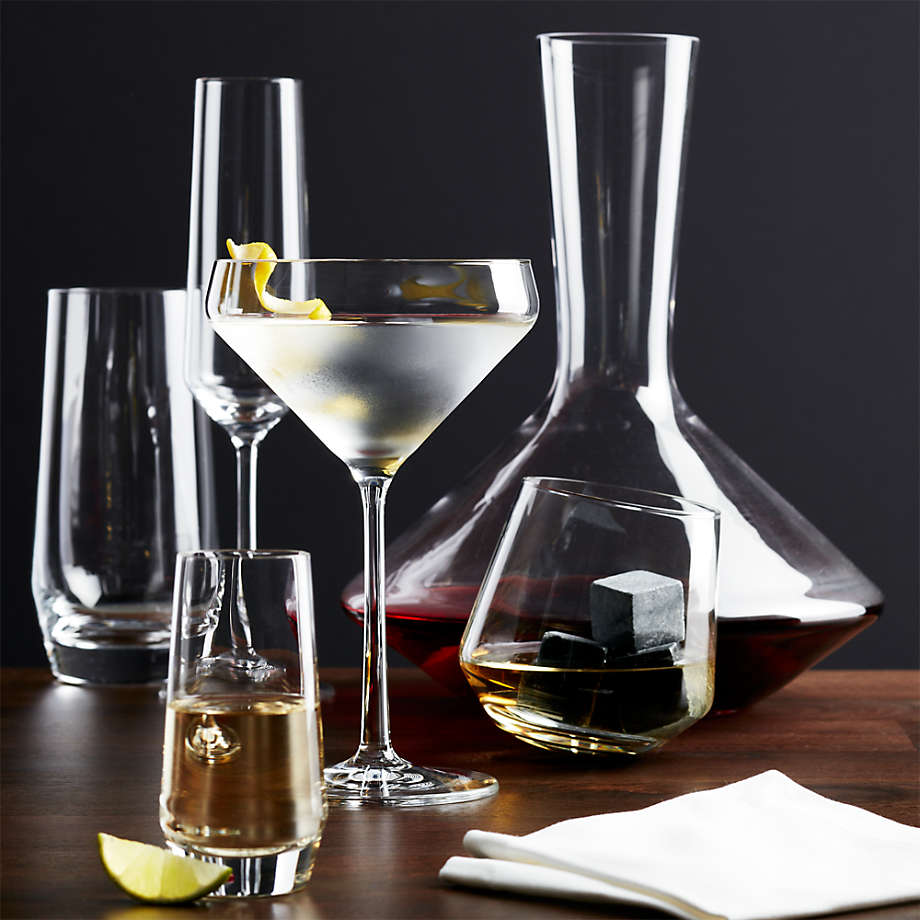 4 Oneida Schott Zwiesel Crystal Martini Cocktail Elegant Glass Barware  Decor Set