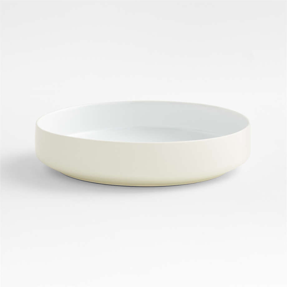 Tour White Porcelain Low Bowl + Reviews | Crate & Barrel