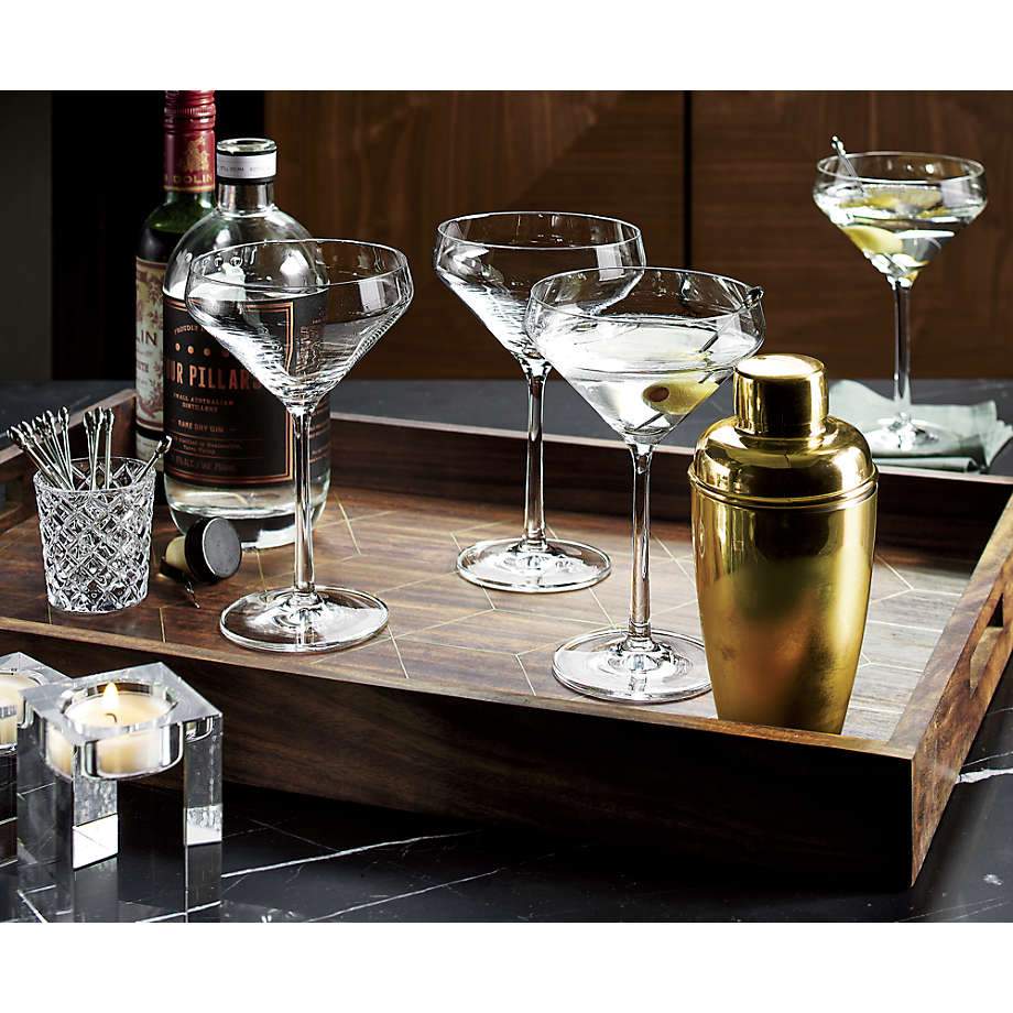 4 Oneida Schott Zwiesel Crystal Martini Cocktail Elegant Glass Barware  Decor Set