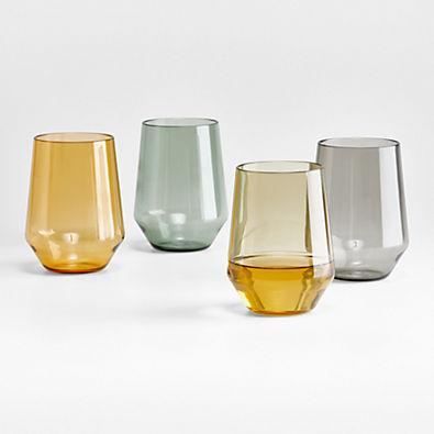 View Schott Zwiesel Tour 19-Oz. Multicolor Outdoor Stemless Wine Glasses, Set of 4 details