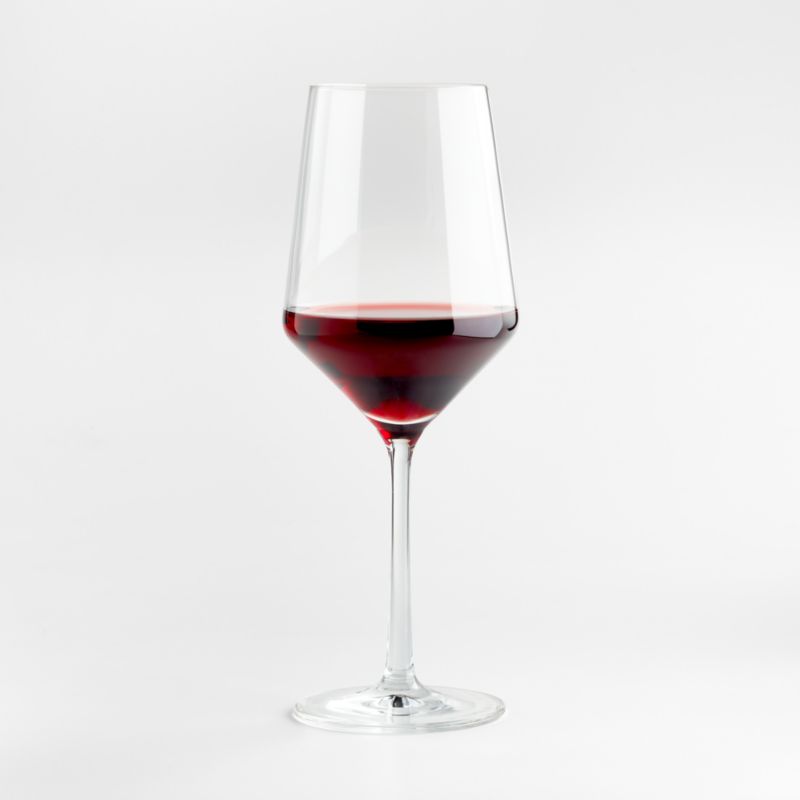 Red Wine Glasses Set of 2- Hand Blown Crystal -Lead-Free Premium Crystal  Clear Goblet 21 Oz, Shatter Resistant, Dishwasher Safe