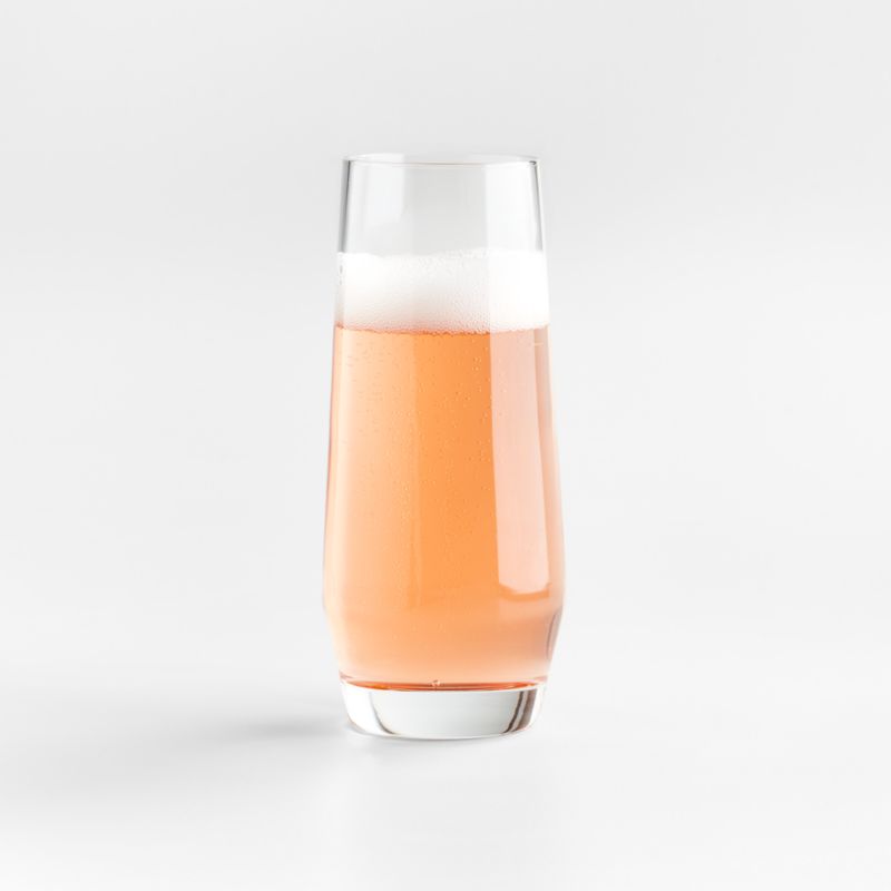 Pebbled Glass Stemless Champagne Flute