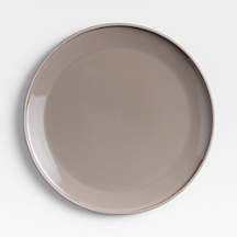 Tour Taupe Porcelain Dinner Plate + Reviews | Crate & Barrel
