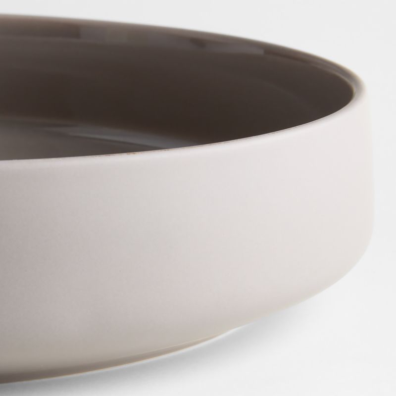 Tour Taupe Porcelain Low Bowl - image 4 of 5