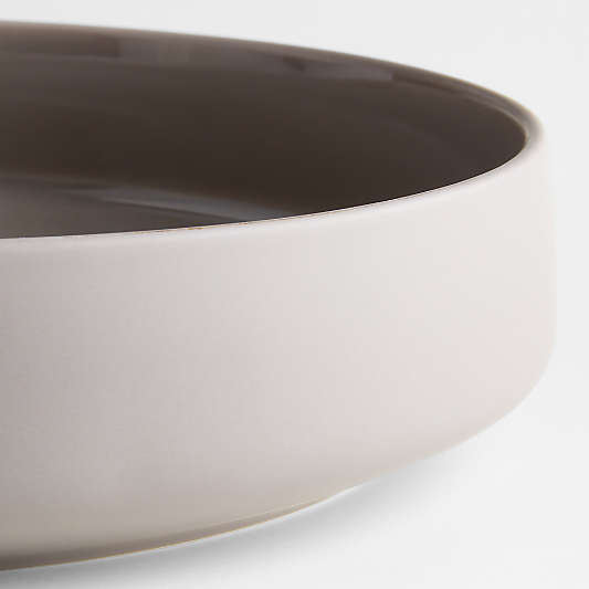 Tour Taupe Porcelain Low Bowl