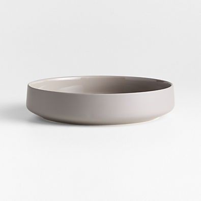 View Tour Taupe Porcelain Low Bowl details